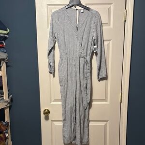 Striped Black and White Women's Romper